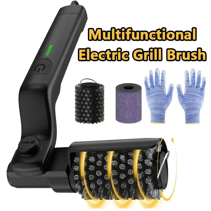 Electric Grill Cleaning Brush | 3 Speed Rotary | Cordless 2600mAh | Adjustable