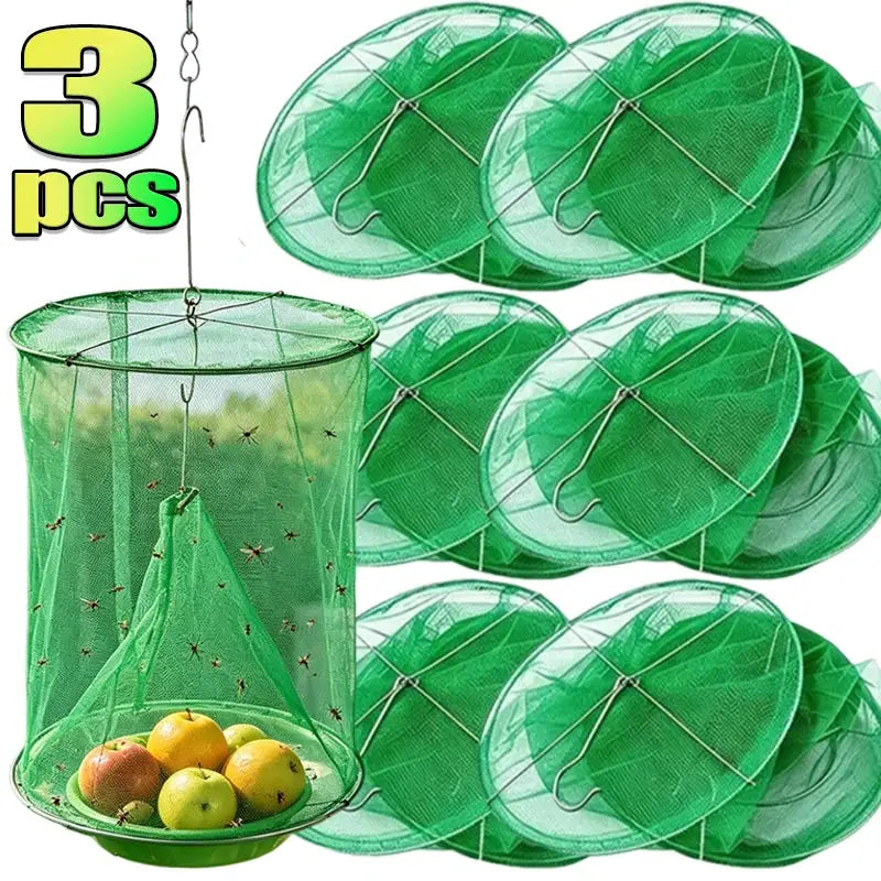 Outdoor Fly Traps Reusable Hanging Insect Catcher Mesh Cage Orchard Farm Flying Trap Repellent Garden Pest Catchers Control Tool from PriceLows™