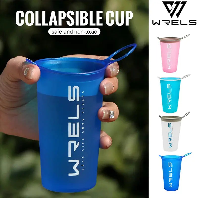 WRELS Collapsible Cup Soft Cup BPA Free Lightweight Foldable Marathon Trail Running Hiking Reusable Water Bottle from PriceLows™