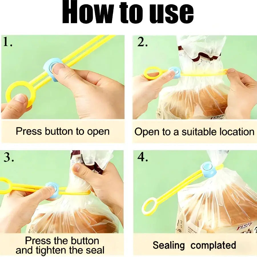 3PCS Magic Plastic Bag Sealing Clip-Multipurpose Food Storage Tool, Reusable Sealer Clip for Kitchen Food Preservation from PriceLows™