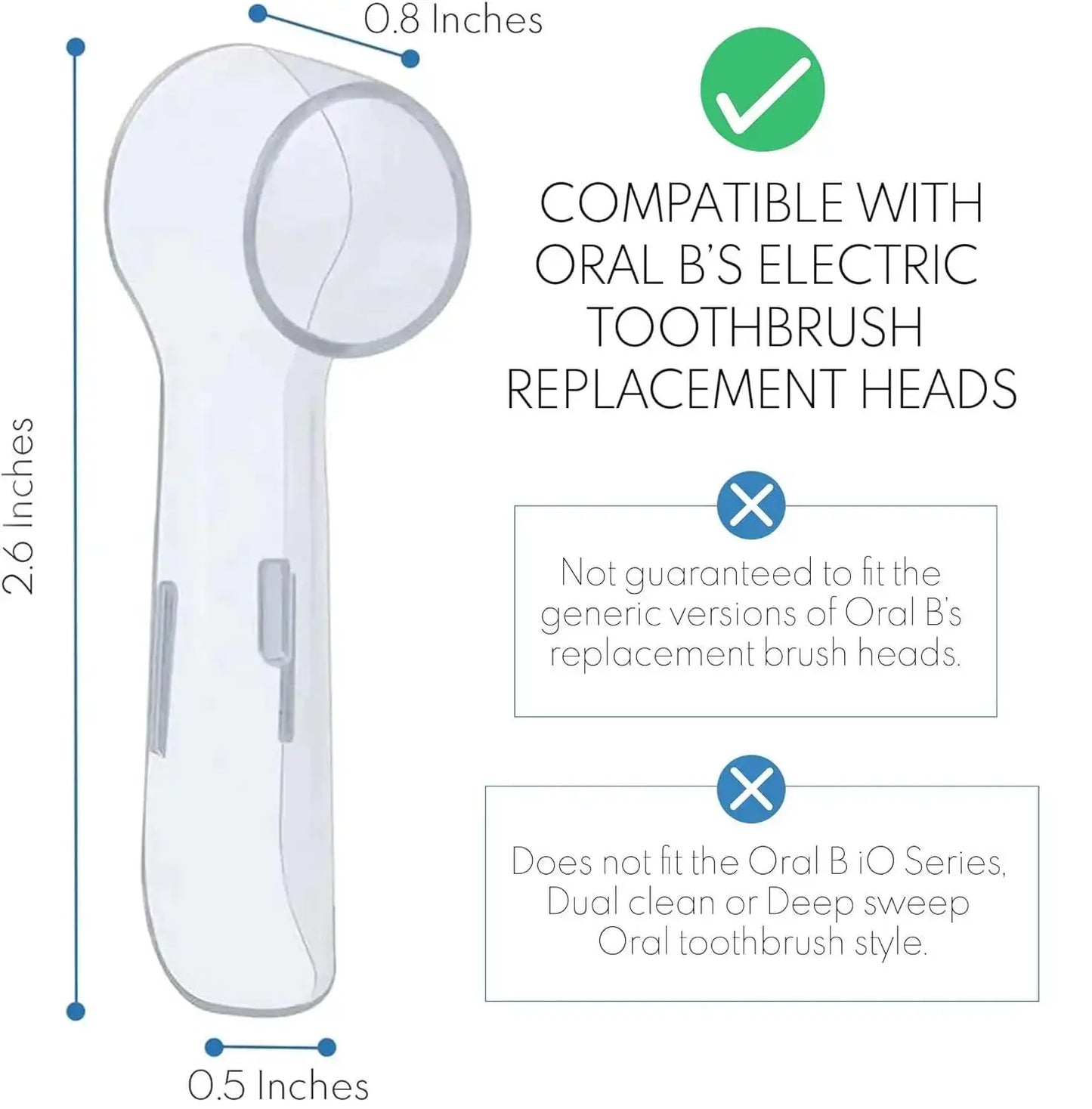 Toothbrush Dustproof Covers Caps Compatible with Oral B Electric Toothbrush Round Replacement Brush Heads Protector 5 Colors from PriceLows™