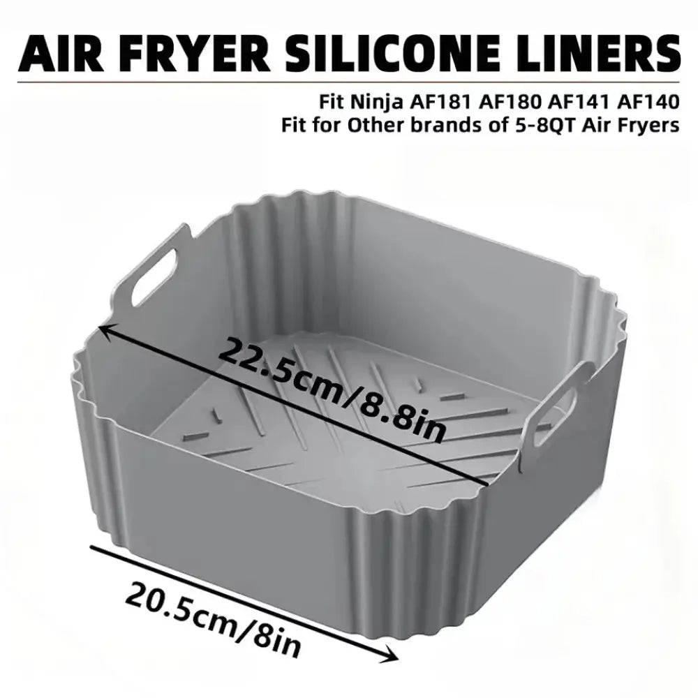 Silicone Air Fryer Liners | Reusable Pans | AF181 AF180 AF141 AF140 5-8Qt