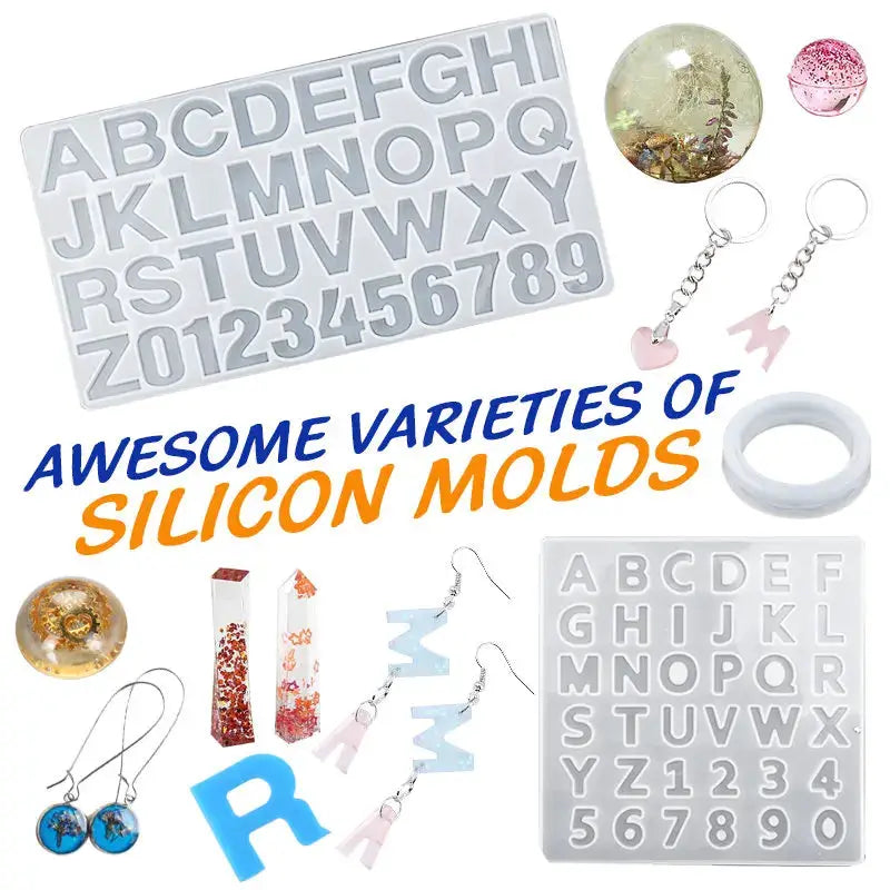 Epoxy Resin Molds Kit | Silicone Jewelry Making | Keychain Earring Diy