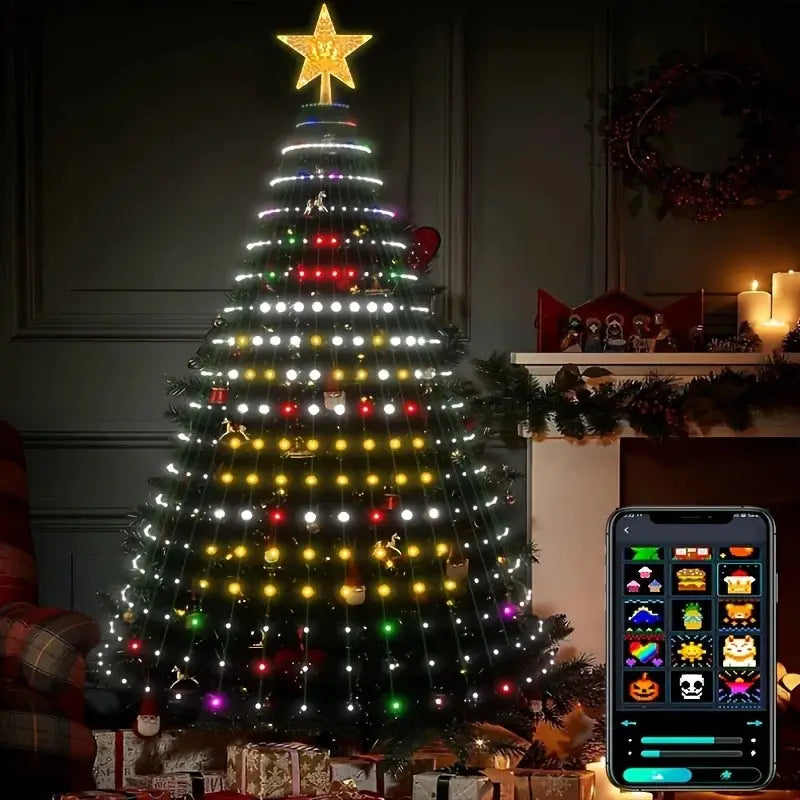 Smart Christmas Tree Lights 400LEDs Outdoor Holiday Decoration Remote & App Control RGB DIY Lmage Light String Christmas Decor from PriceLows™