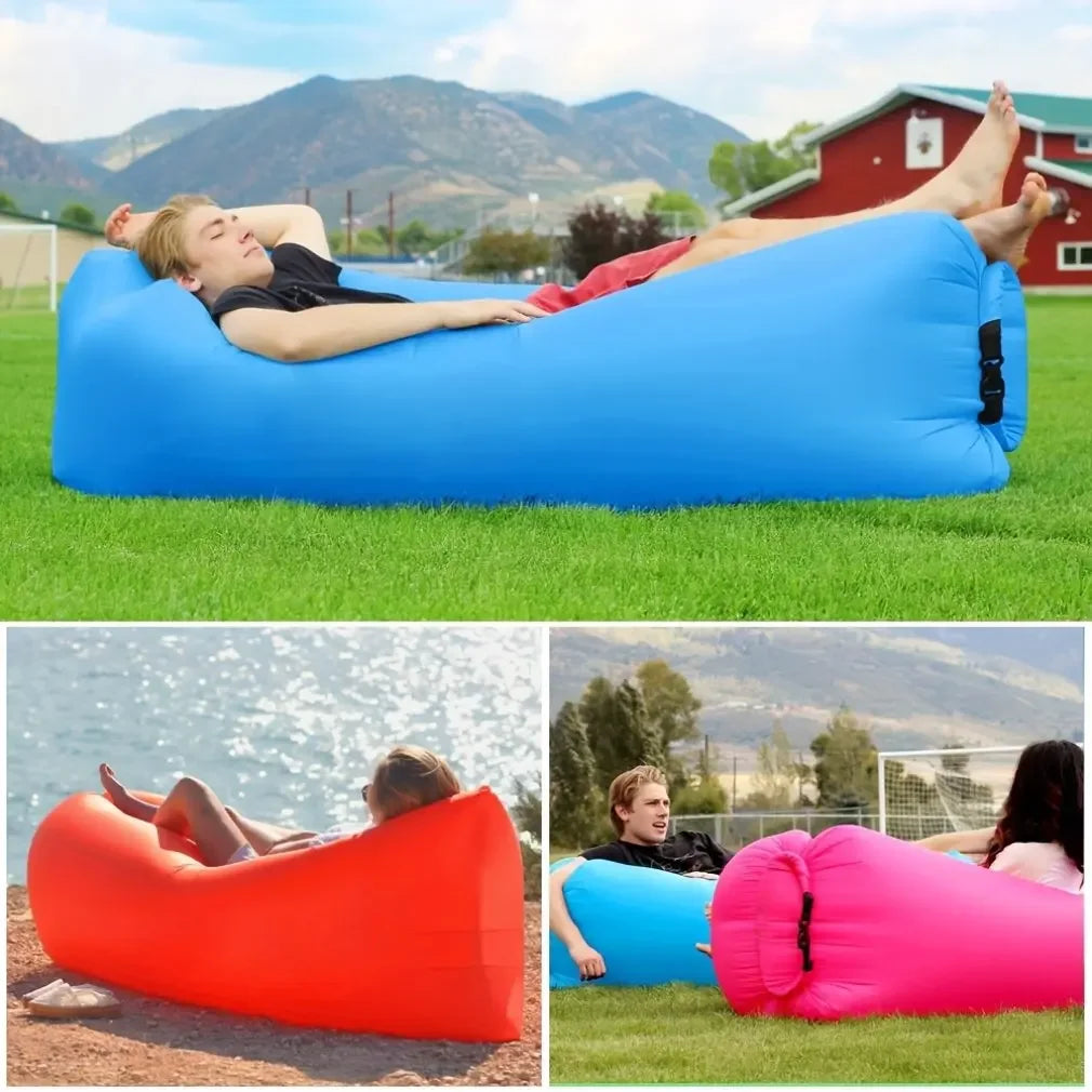 Portable Inflatable Lounger | One Seat Sofa | Outdoor Couch | Foldable Air Sofa