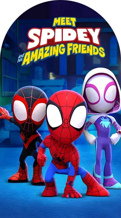 Backdrop | Spider-Man And His Amazing Friends Theme Backdrop | Vinyl Background