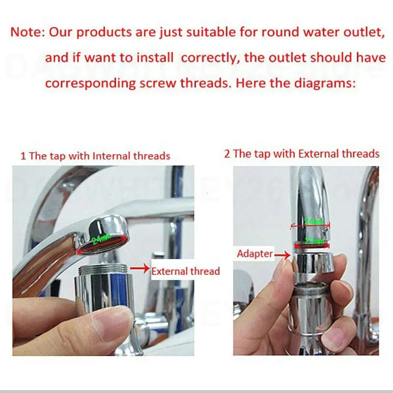 LED Faucet Nozzle | Temperature Sensitive | 3 Color LED Light | U26