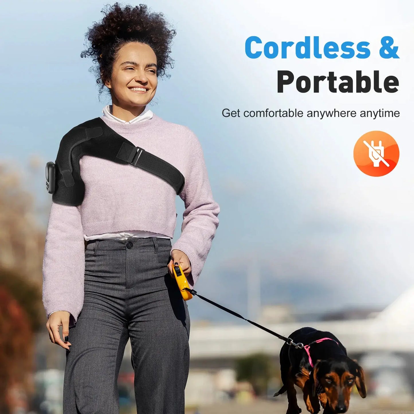 Electric Shoulder Brace | Wireless Heating Pad | Mobile Controlled | Men Women