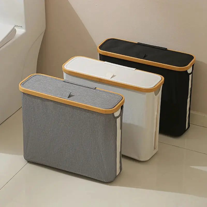 Toilet Paper Storage Basket | With Lid | Transparent Window | One Size