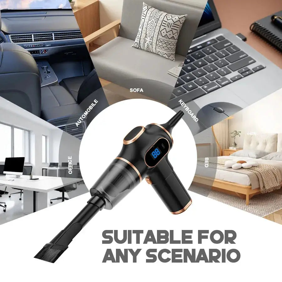 Wireless Car Vacuum Cleaner | Bagless System | HEPA Filter | Compact