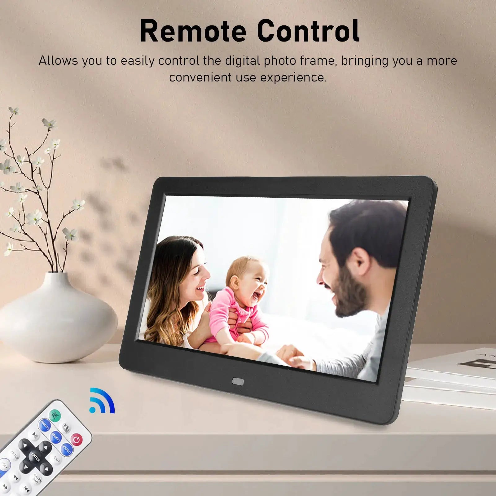 Digital Photo Frame Stereo Speaker Multifunctional 10 Inch Digital Photo Frame 1920x1080 Wall Mountable for Video from PriceLows™