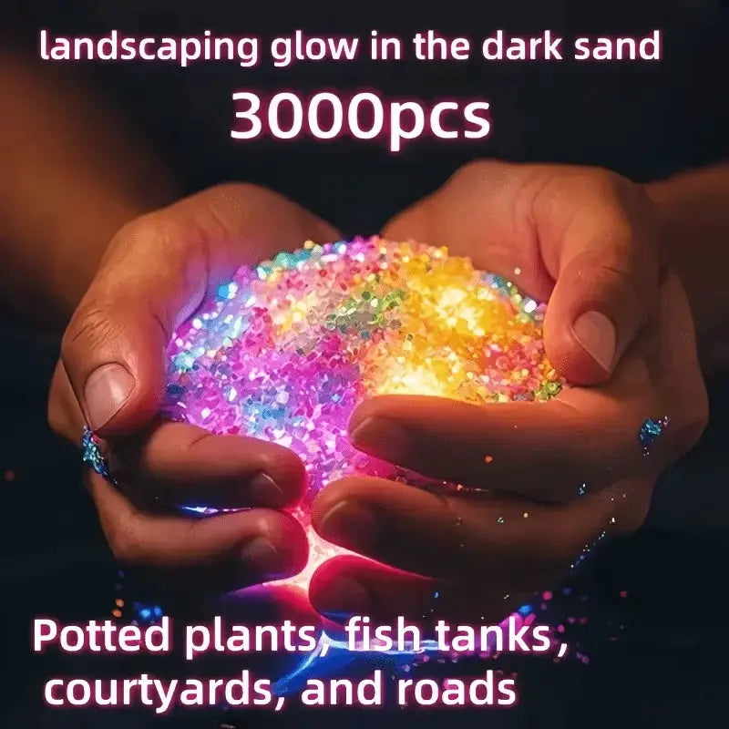 3000Pcs/Bag Luminous Glow Sand, Garden Wedding Party Aquarium Decor, Colorful Reusable Mini Landscape Pot Gardening Supplies from PriceLows™
