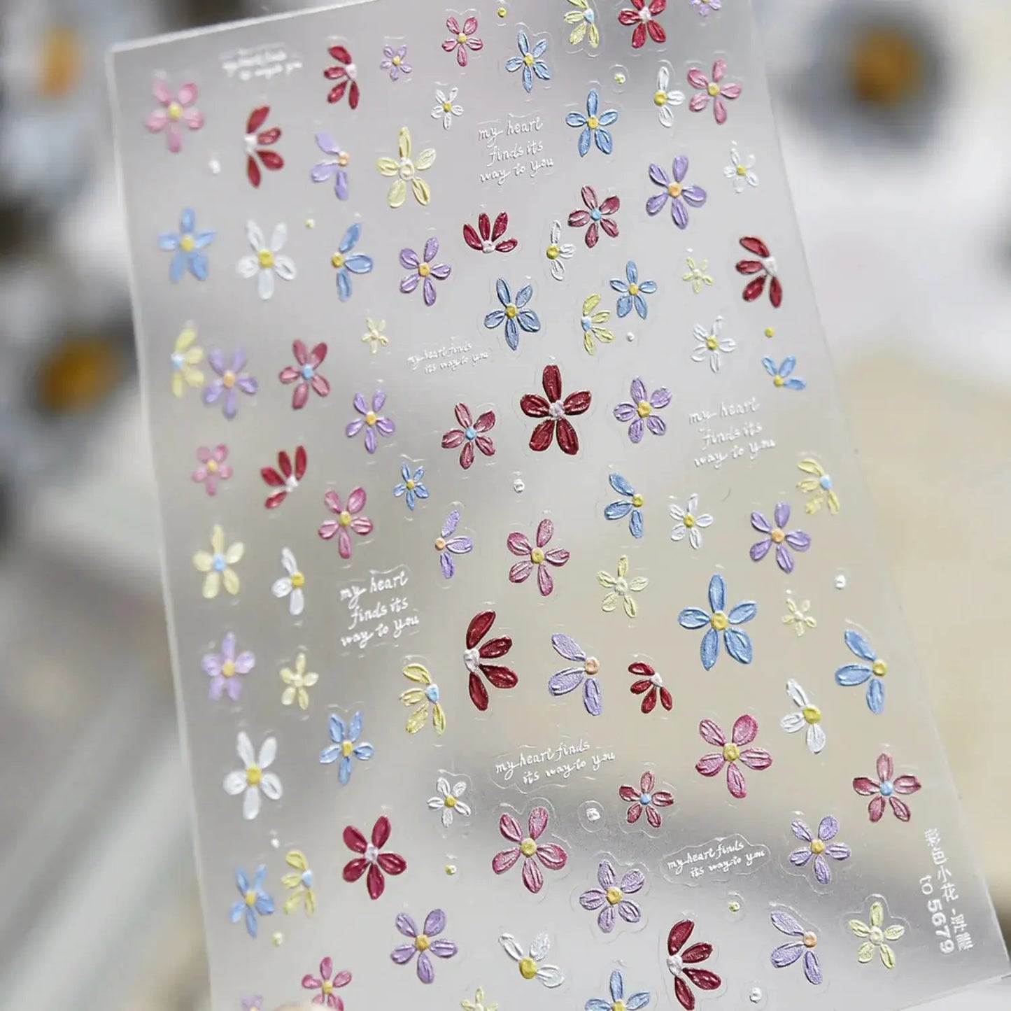 5D Hand Painted Nail Sticker Pastoral Blueberry Green Leaves Summer Fresh Style Self-adhesive Nail Decals Fruit Floral Manicure from PriceLows™