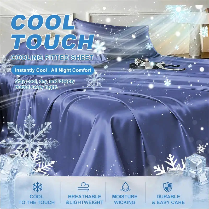 Cooling Satin Flat Sheet | 100 Polyester Fabric | Solid Color