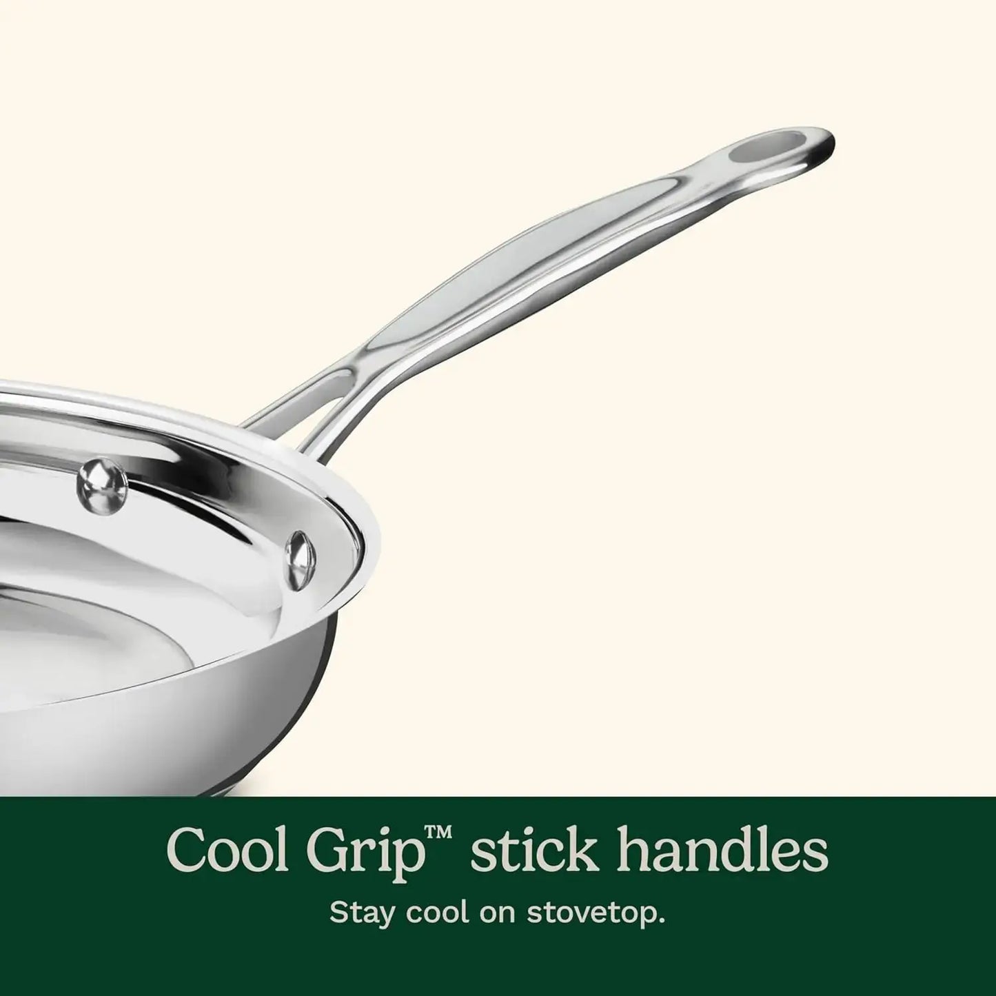 10-Piece Stainless Steel Cookware Set with Pots and Pans for Home Kitchen from PriceLows™