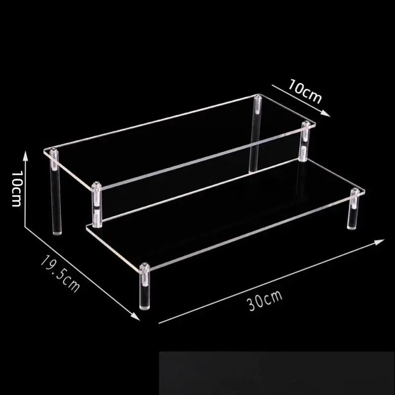 1-5 Tier Acrylic Display Stand Clear Display Riser Rack for Cupcake Perfume Doll Décor Organizer Amiibo Funko POP Figures DC05 from PriceLows™