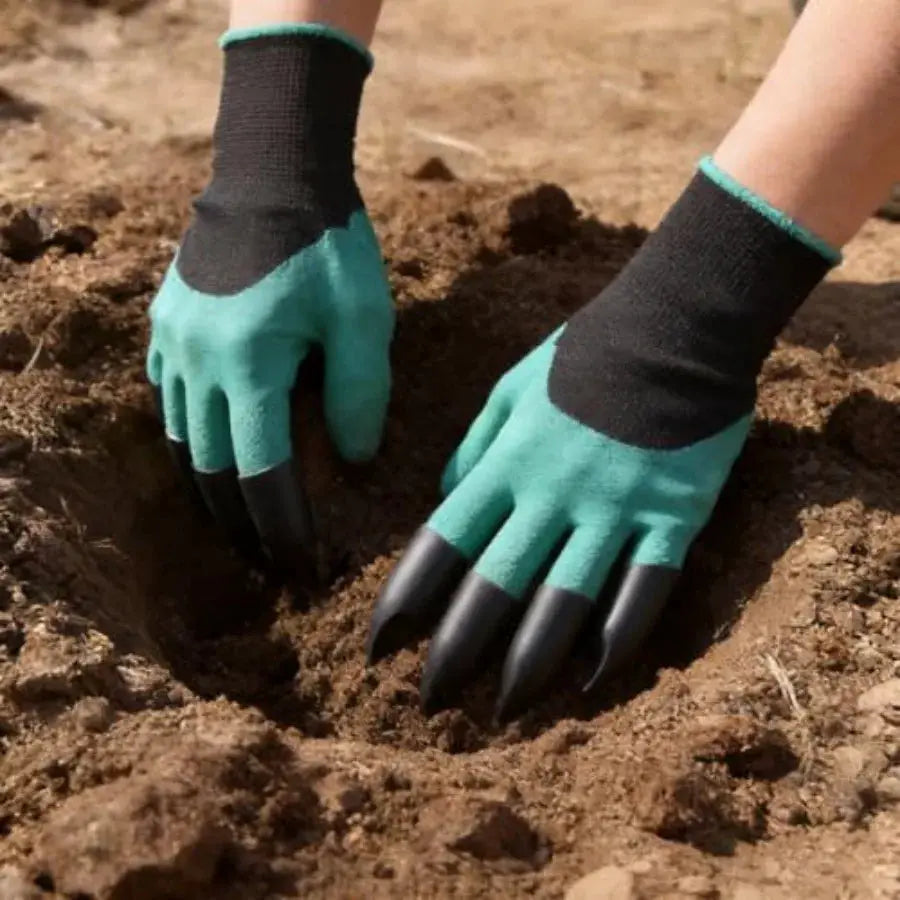 Gardening Gloves with Claw, Planting Waterproof Gardening Gloves for Digging in The Garden, Synthetic Leather, Black, Reinforce from PriceLows™