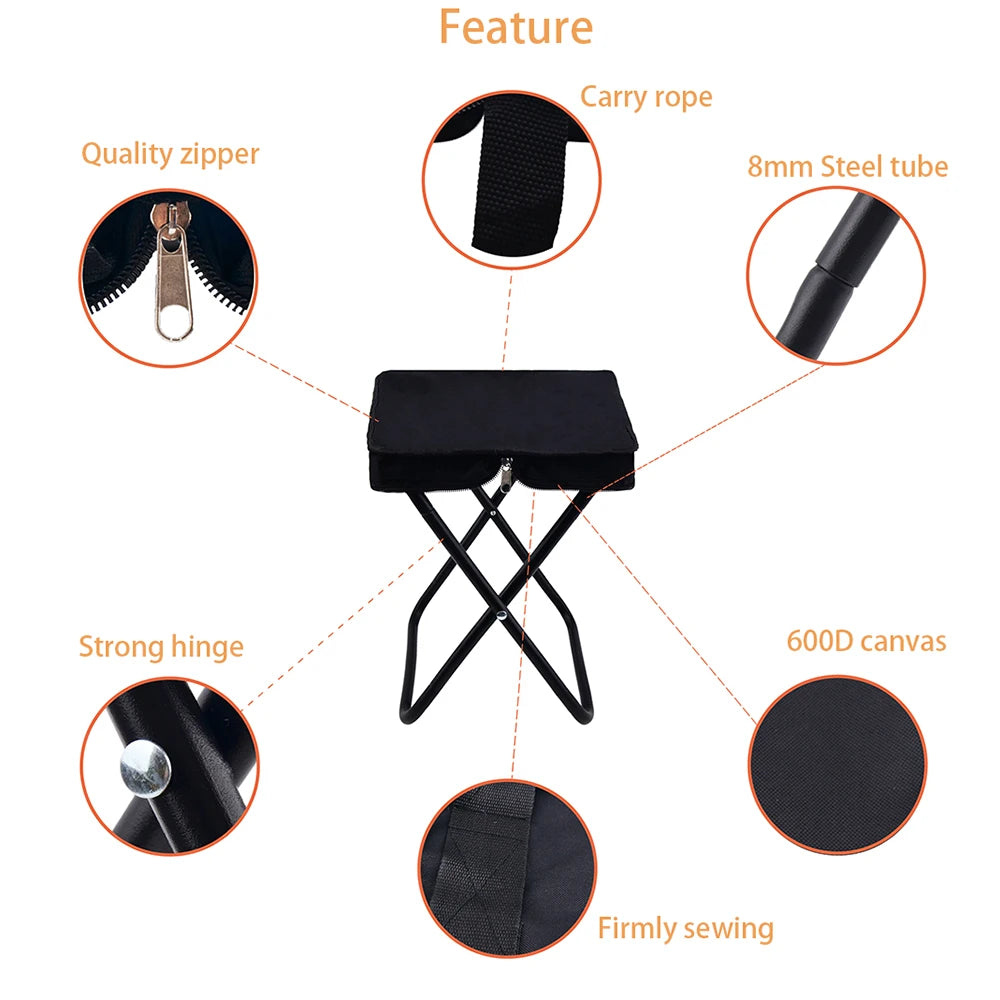 Camping Folding Chair | Lightweight | Carbon Steel Frame | One Size