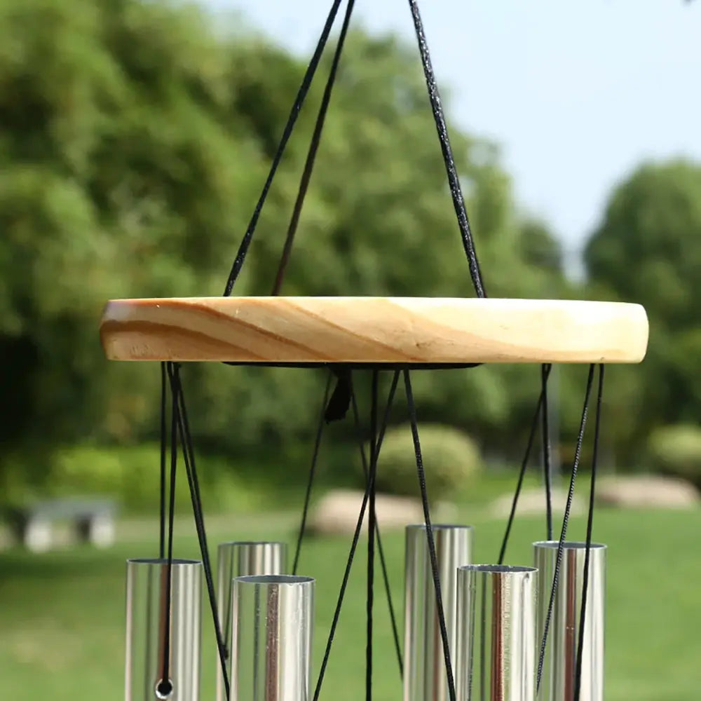 Silver 6 Tube Wind Chime Chapel Good Luck Bells Pendant Door Wall Hanging Ornament for Home Garden Outdoor Decorations NEW from PriceLows™