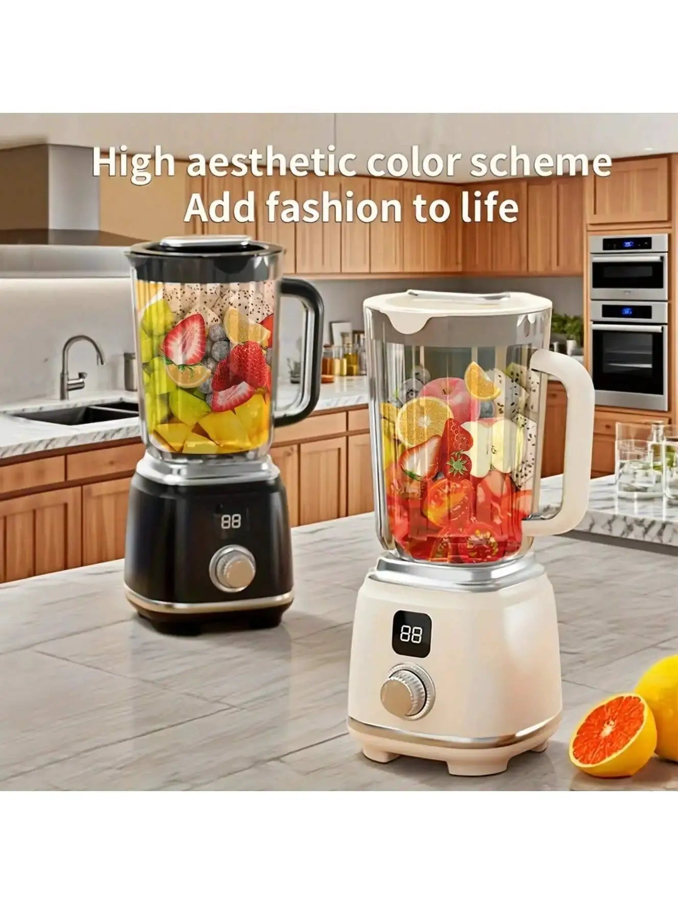 3000mAh Multifunctional Blender Knob Juicer Multifunctional USB Rechargeable Juicer With Digital Display - Perfect For Smoothies, Milkshakes & Fresh Fruit Drinks - Easy To Clean, Ideal For Home, Office, Travel - Portable Mixe from PriceLows™