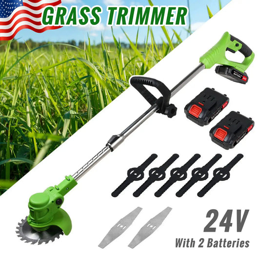 Weed Trimmer Lawn Electric Brushles 2-in-1 Cordless String Grass Trimmer Cutter Fast Charger With 2 xBattery for Yard Garden from PriceLows™
