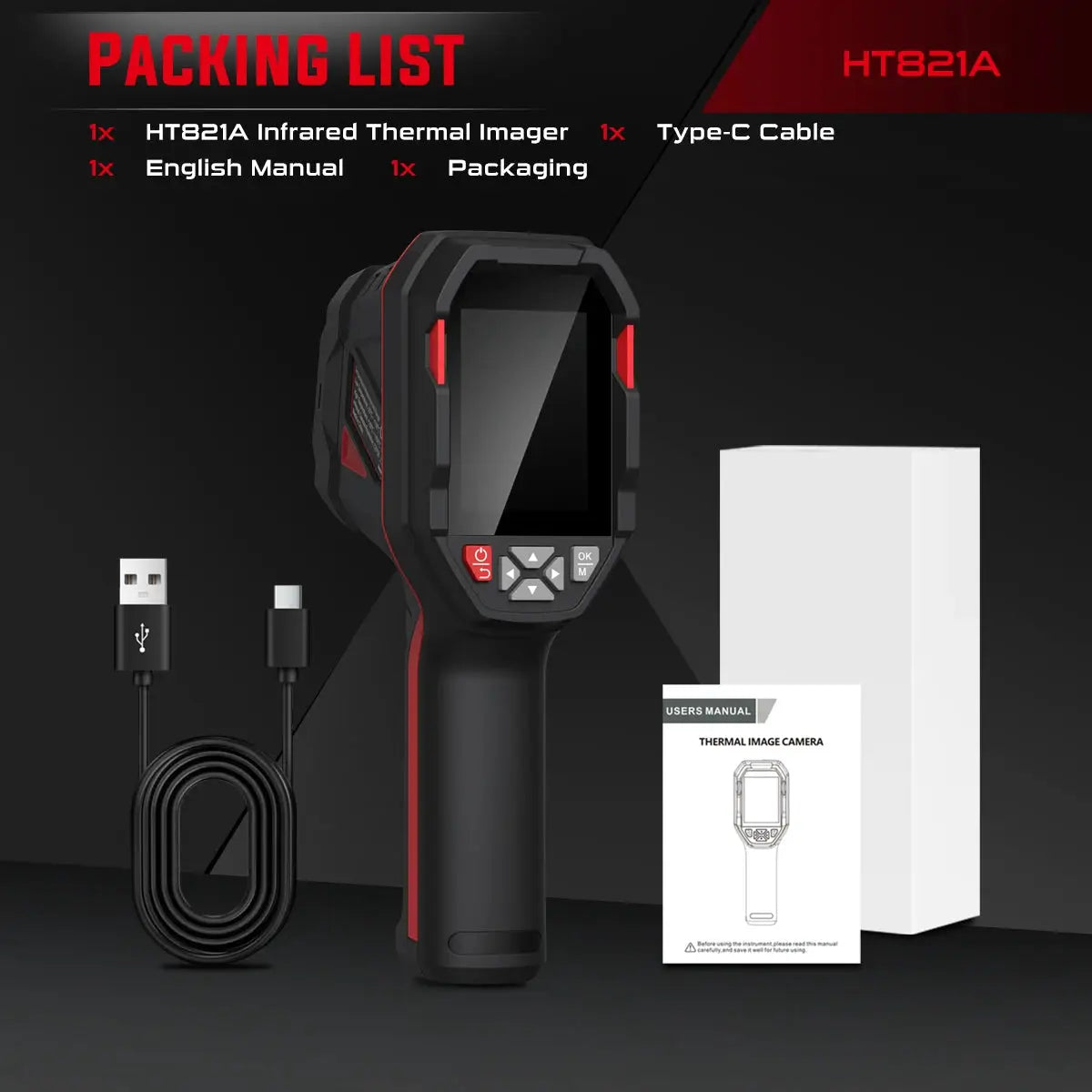 HABOTEST HT821A Macro Lens Rechargeable Thermal Imaging Camera Waterproof, Dustproof, and Anti Drop Handheld Thermal Imaging from PriceLows™