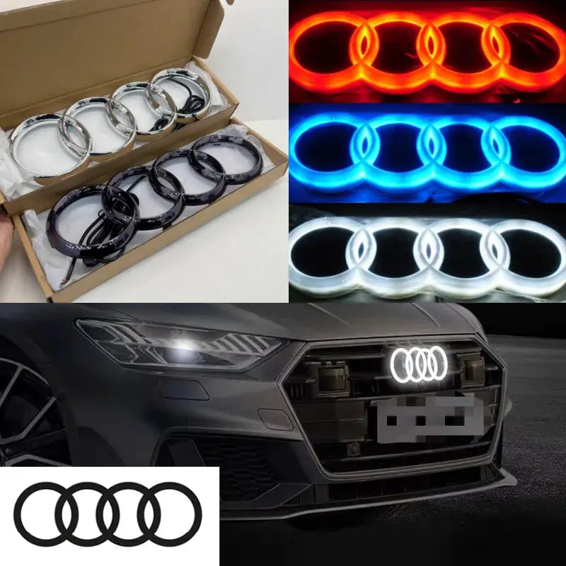 Car front grille 4D LED logo light front ring Sticker suitable for Audi A3 A4 A5 A6 A7 S3 S5 S6 S7 Q3 Q5 car supplies. from PriceLows™