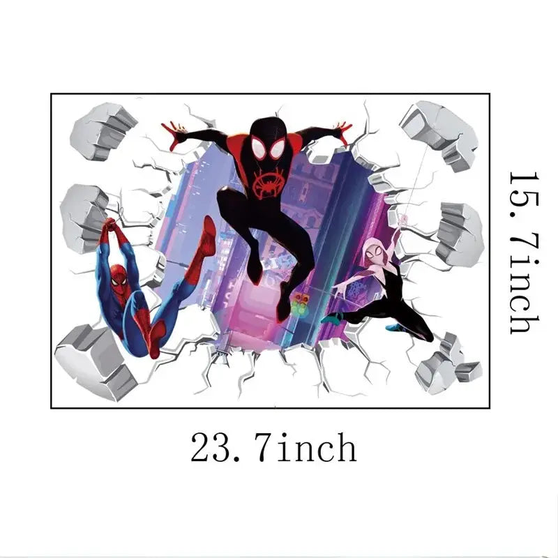 3D Avengers Wall Sticker | Size 40x60 cm | Colorful PVC | One Size