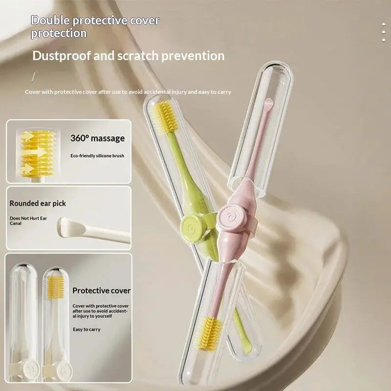 1pcs Double-Ended Nose Silicone Brush Manual Nose Hair Trimmer Portable Hair Scraper Shaving Nose Hair Neus Trimmer Men Ear Pick from PriceLows™