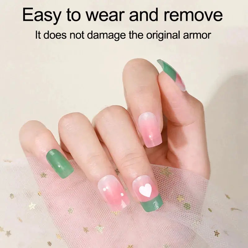 New 600PCS Double Sided Glue Nail Sticker Nail Art Sticker Nail Stickers Self-adhesive Jelly False Nails Tips GDJ01 from PriceLows™