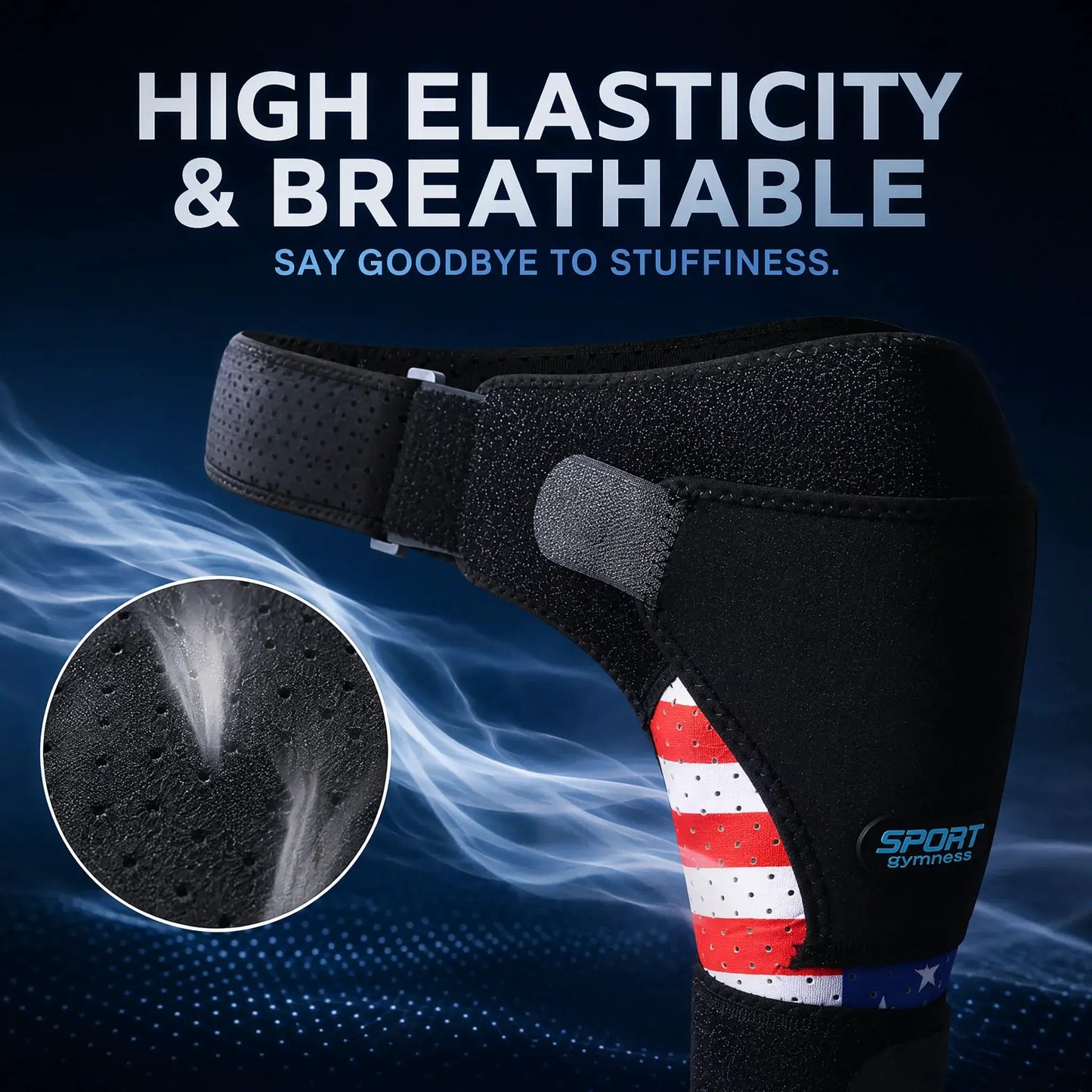 Shoulder Support Brace | Adjustable Stabilizer | Ice Pocket Breathable Neoprene