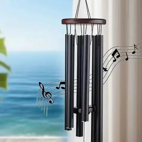 Balcony Corridor Decoration Classic 26 Inch Aluminum Pipe Wind Chimes With Wooden Hanging Tag Farmhouses Terraces Gardens from PriceLows™