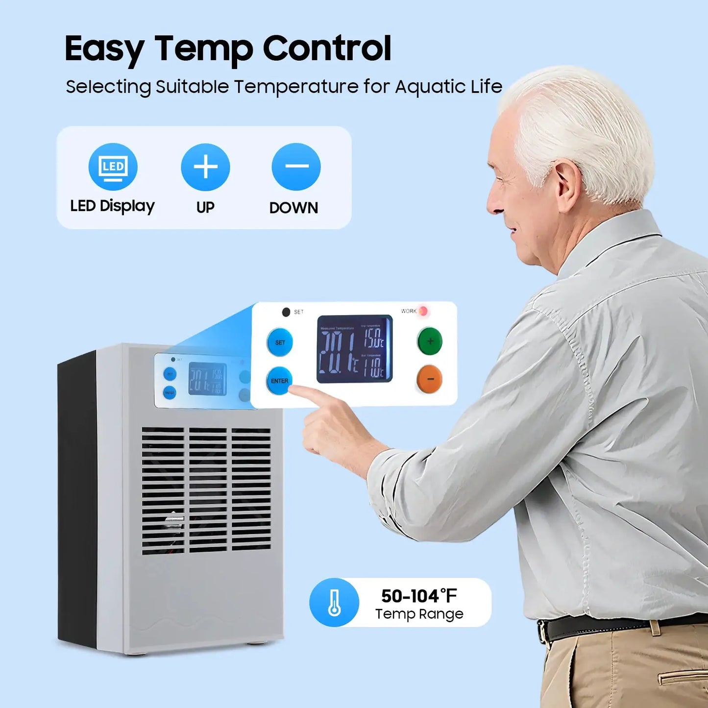 Aquarium Chiller Heater | 100W | 30L Capacity | 10-40C Range