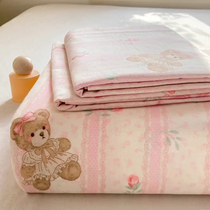 All Season Comfort 100% Cotton Flat Sheet , Soft Breathable Cute Cartoon Print Top Sheet, Wrinkle Resistant Fade Resistant from PriceLows™