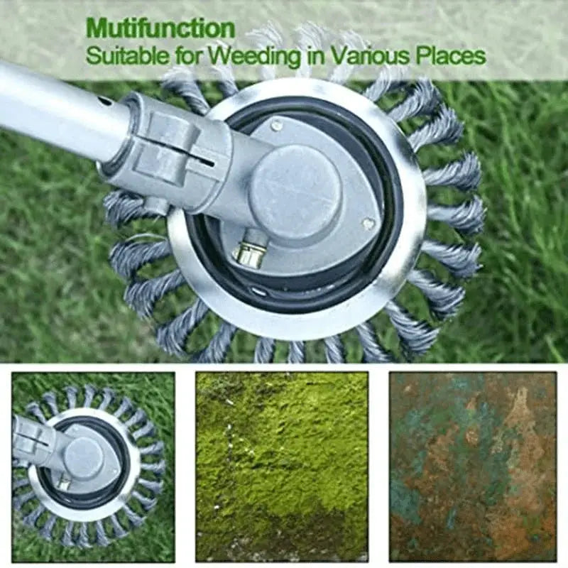 Steel Wire Weeding Garden Weed Wheel Tools Rust Removal Twisted Wire Steel Wire Grass Trimmer Head Weed Mower Accessories from PriceLows™
