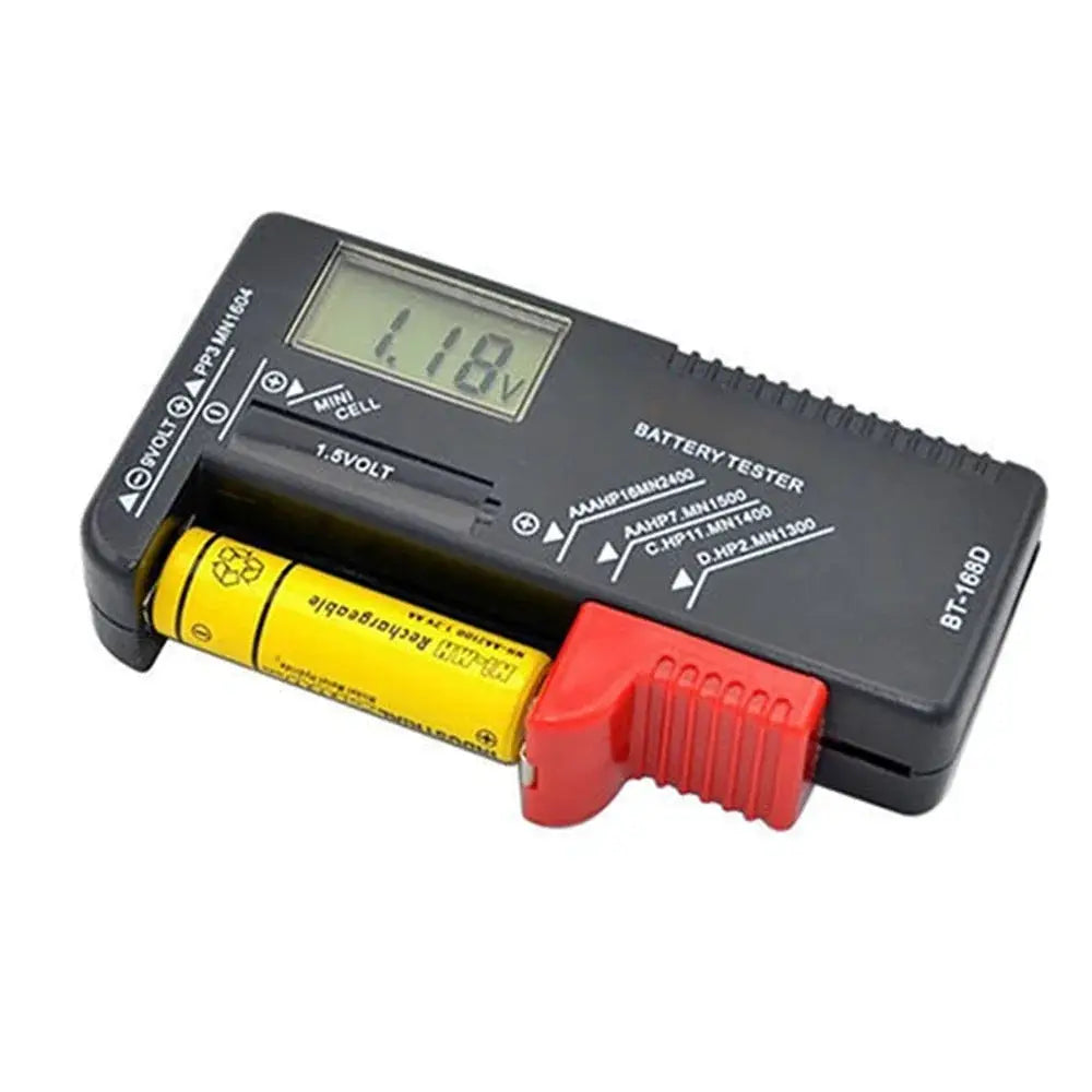 Digital Lithium Battery Capacity Tester Checkered Load Analyzer Display Check AAA AA Button Cell Universal Voltage Test from PriceLows™