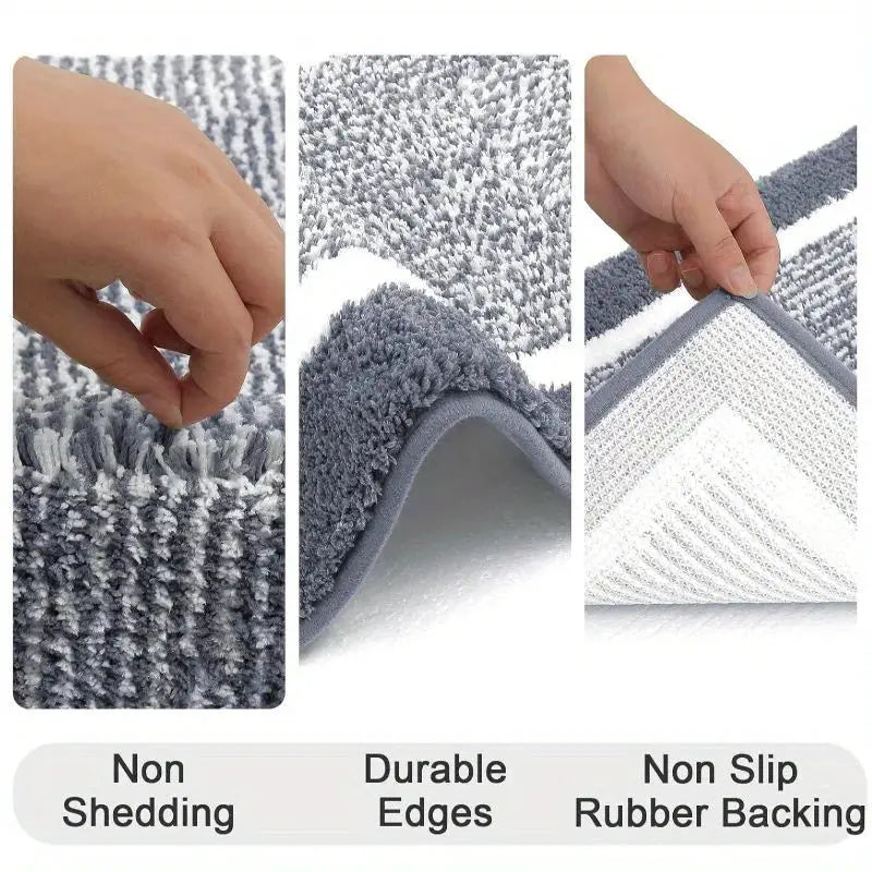 Washable Microfiber Bathroom Rugs Set 3pcs/set Non Slip Absorbent Bath Mats for Bathroom Floor / Shower Mat/ Bathroom Rug/욕실 카펫 from PriceLows™