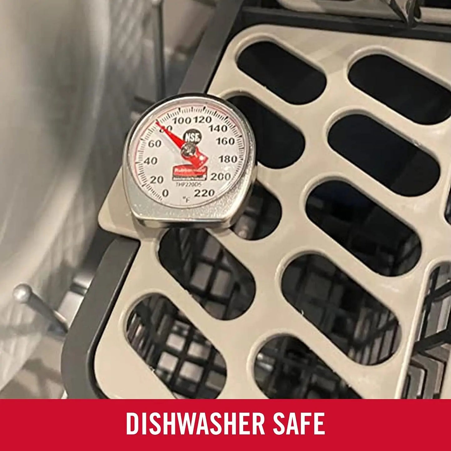 Meat Thermometer | Pocket Size | Dishwasher Safe | Red
