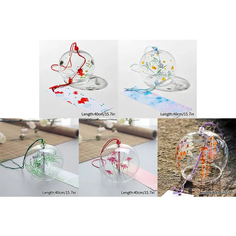 Japanese Windchime Huling Landscape Bell Glass Crystal Bell Wind Hanging Ornament Garden Landscape Japanese Wind Bell Decor 후우링 from PriceLows™