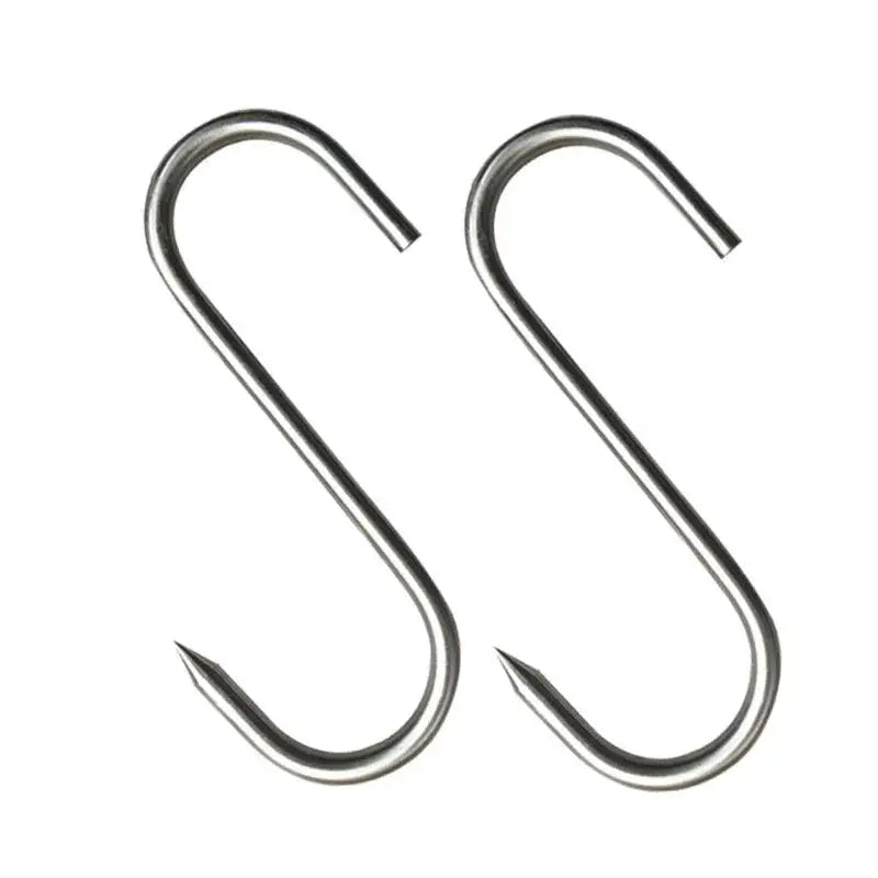 Stainless Steel S-hook With Pointed Tip Meat Hanger Hook Baking Tools for Butcher Shop Kitchen Hooks Home Storage Organization from PriceLows™