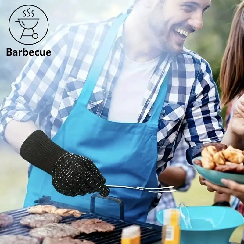 BBQ Gloves | 500C Heat Resistant | Aramid Outer | One Size