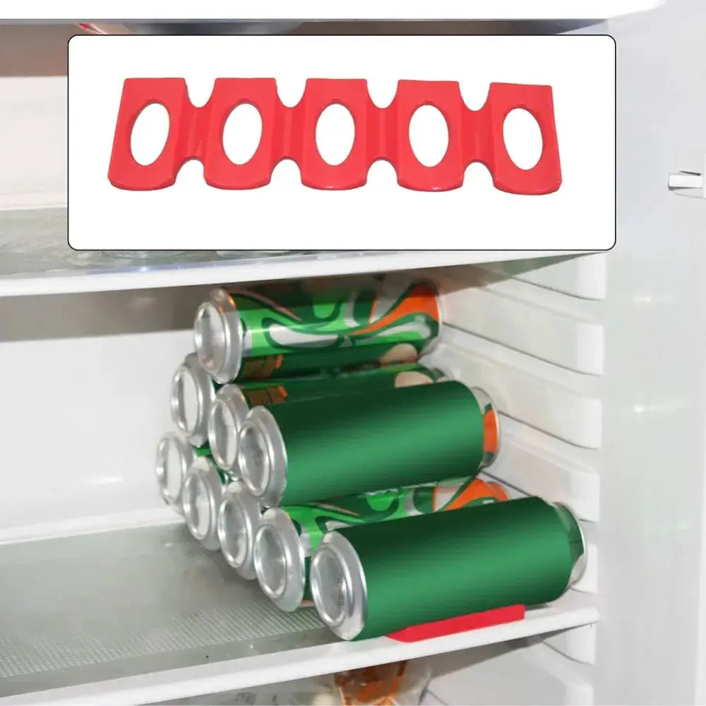Red Silicone Fridge Can Beer Wine Bottle Rack Holder Mat Stacking Tidy Tool Kitchen Gadgets Silicone Can Holder Mat Organizer from PriceLows™