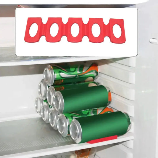 Red Silicone Fridge Can Beer Wine Bottle Rack Holder Mat Stacking Tidy Tool Kitchen Gadgets Silicone Can Holder Mat Organizer from PriceLows™