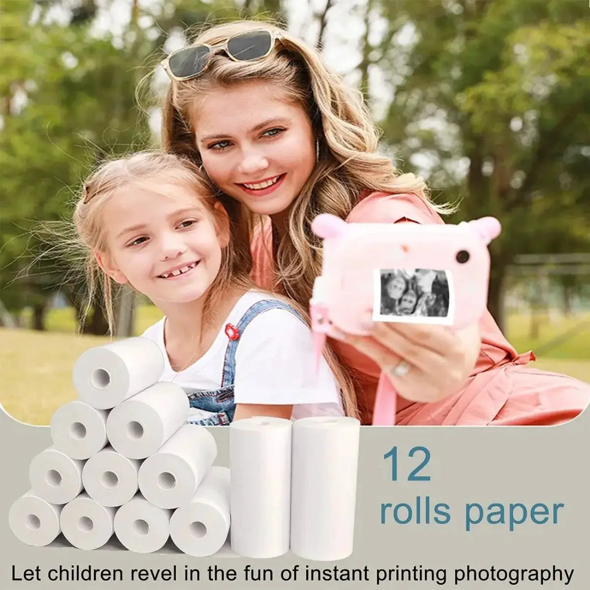 Instant Camera Paper | 57mm Coreless | Thermal Printing | 12 Rolls