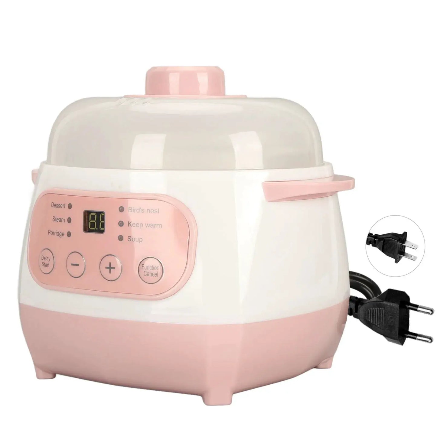 Mini Rice Cooker | 1L Capacity | 200W Power | Anti Dry Burn Safe Ceramic Cooker