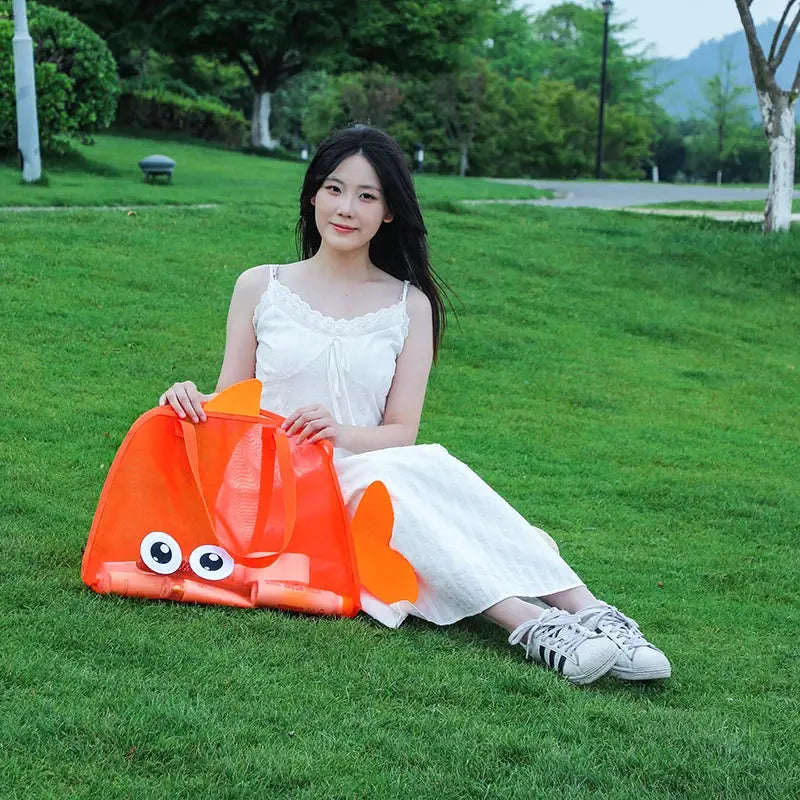 Summer New Travel Beach Bag, Children's Cartoon Toy Storage Bag, Swimsuit Storage Bag, Big-Eye Handheld Toiletry Bag from PriceLows™