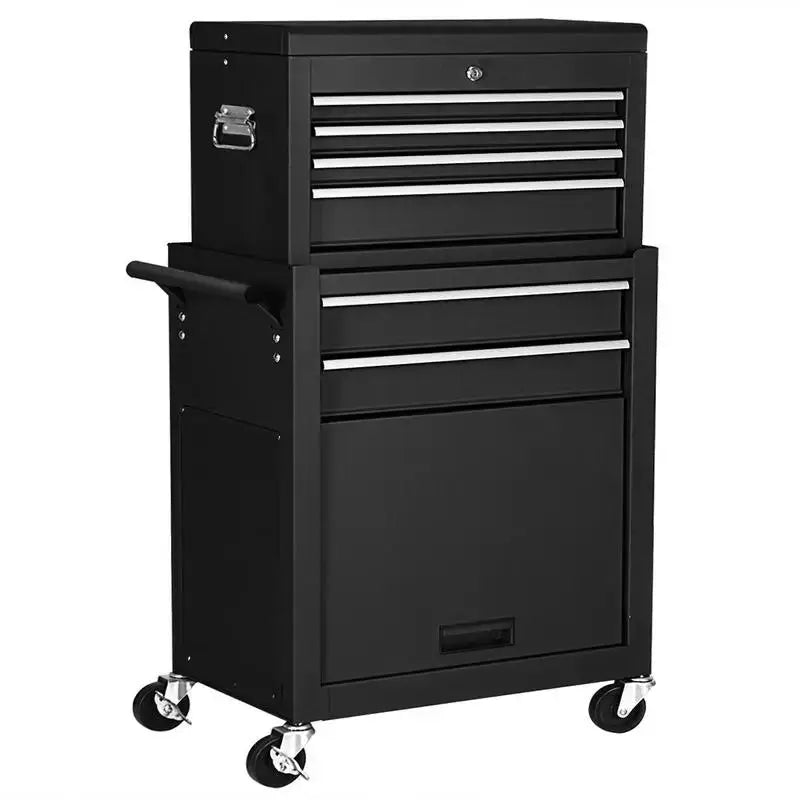Rolling Cabinet Storage Chest Box Garage Toolbox-Black from PriceLows™