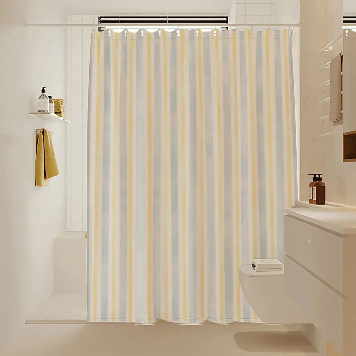 VIKAMA bathroom shower curtain blocking curtain, bath shower dry and wet separation, waterproof and mildew-proof Decor from PriceLows™