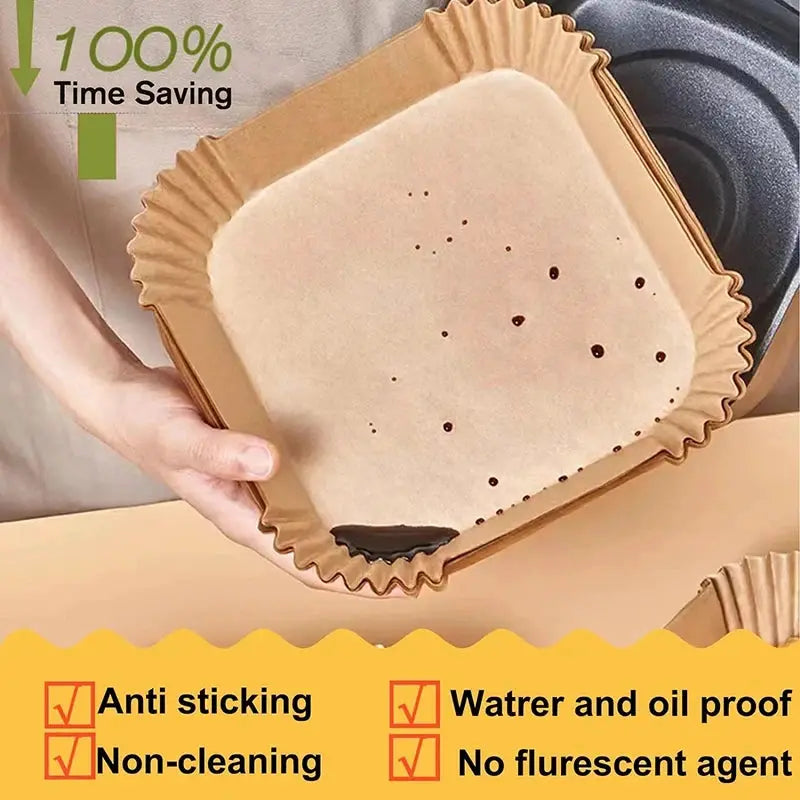 Air Fryer Liner | Compatible With Cosori Ninja Square Round | Parchment Paper