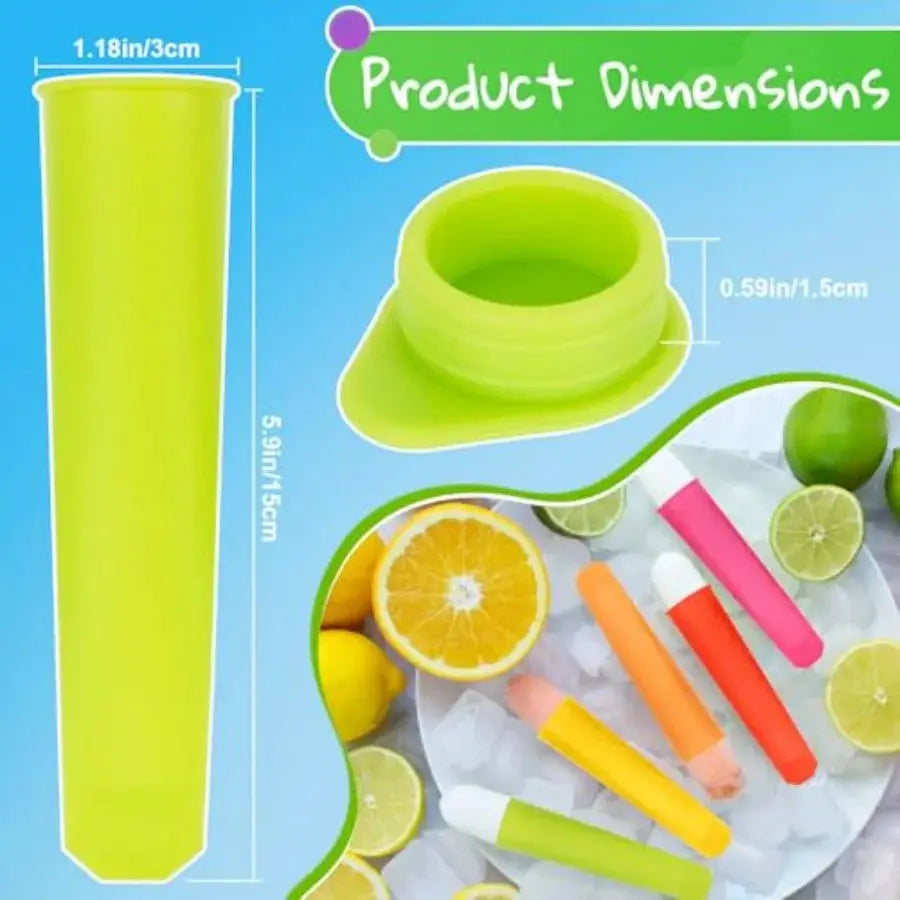 8 PCS Silicone Popsicle Molds - Reusable Popsicle Maker with Lids, Leak Proof Pop Tubes, Food Grade Silicone Freezer Molds for from PriceLows™
